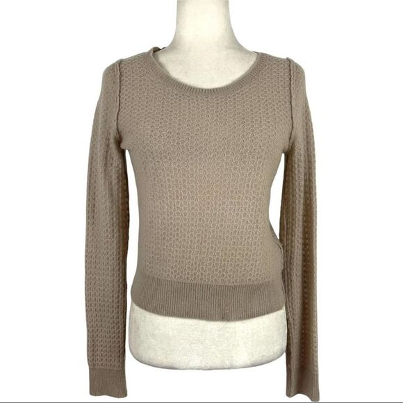 360 Cashmere Cashmere Pullover Sweater Ribbed Cuffs Inside out Stitching Small - Picture 1 of 14